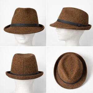 Kevin McAndrew Wool Snap Brim Fedora Crushable Brown Size 7 1/8 Hatmaker By Appt